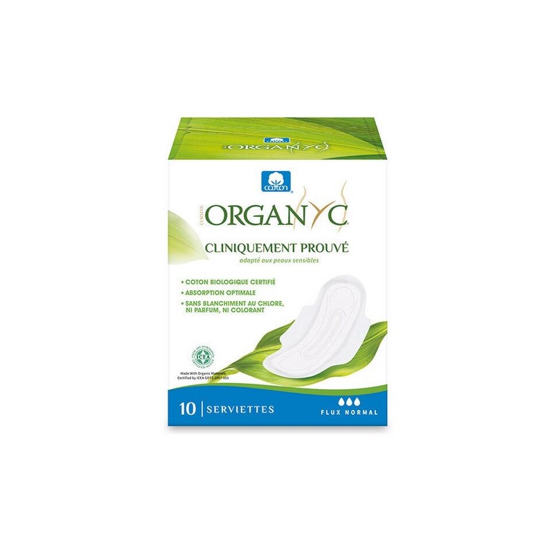 Serviettes ultra fine avec coton biologique