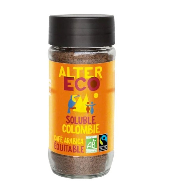 Café Soluble Colombie Pur bio et équitable