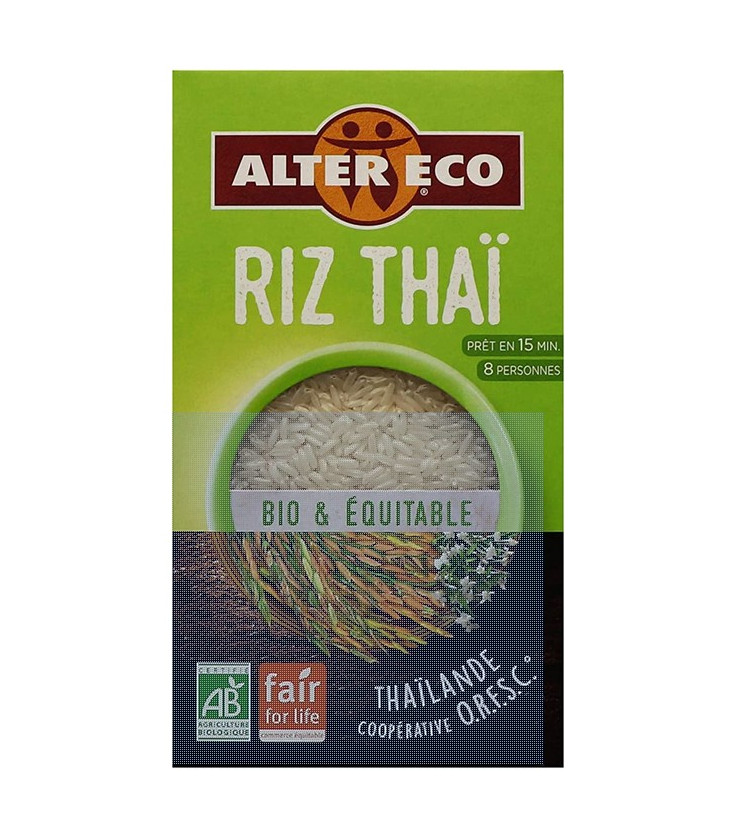 Riz Thaï (variété Hom Mali) riz blanc bio et équitable