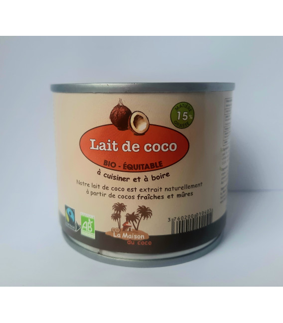 Lait de Coco bio 15% - 200 mL