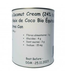 Crème de Coco 24% bio & équitable VRAC RHD - BIB de 20 kg (20,5 L)