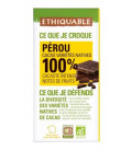 Chocolat noir 100% Pérou bio & équitable