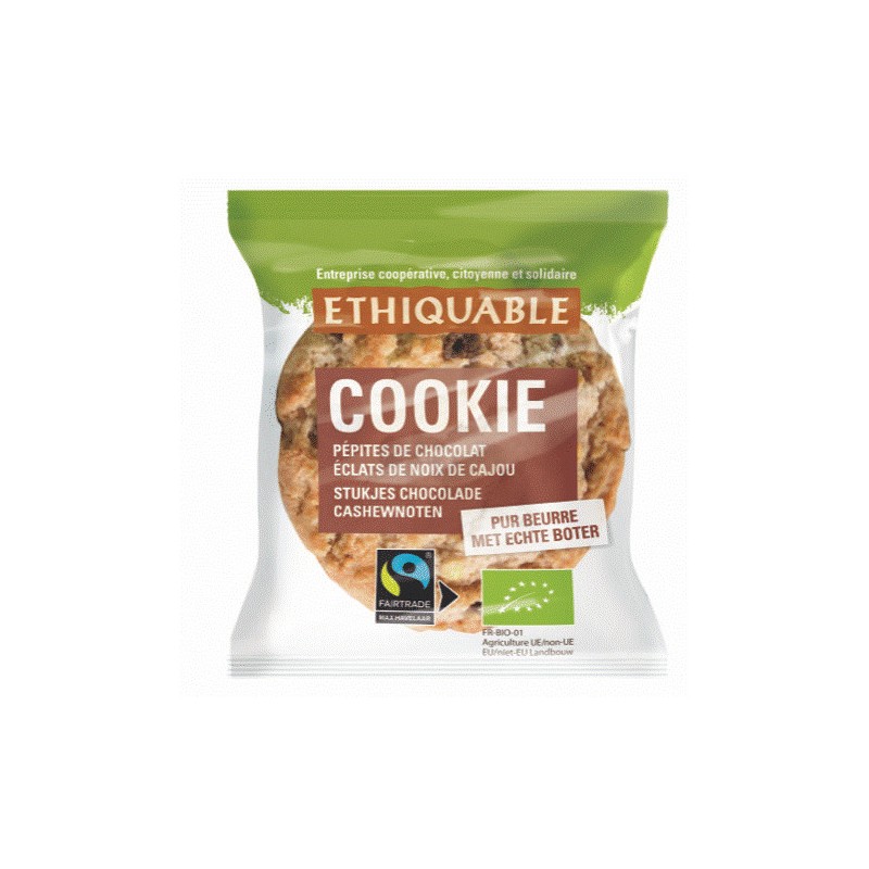Cookies Pépites de Chocolat éclats de Noix de Cajou bio & équitable