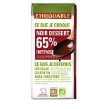 Chocolat Noir dessert 63% bio & équitable