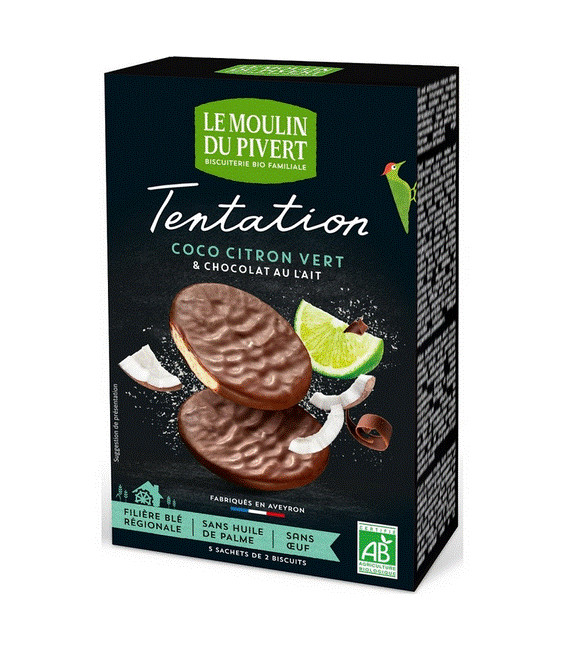 Biscuits tentation bio coco et citron vert Bio & équitable