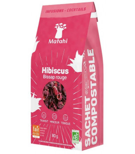 Fleurs d'hibiscus rouge bio MATAHI