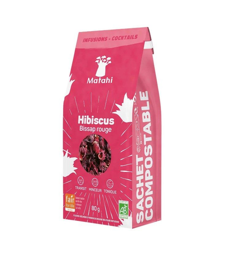 Fleurs d'hibiscus rouge bio MATAHI