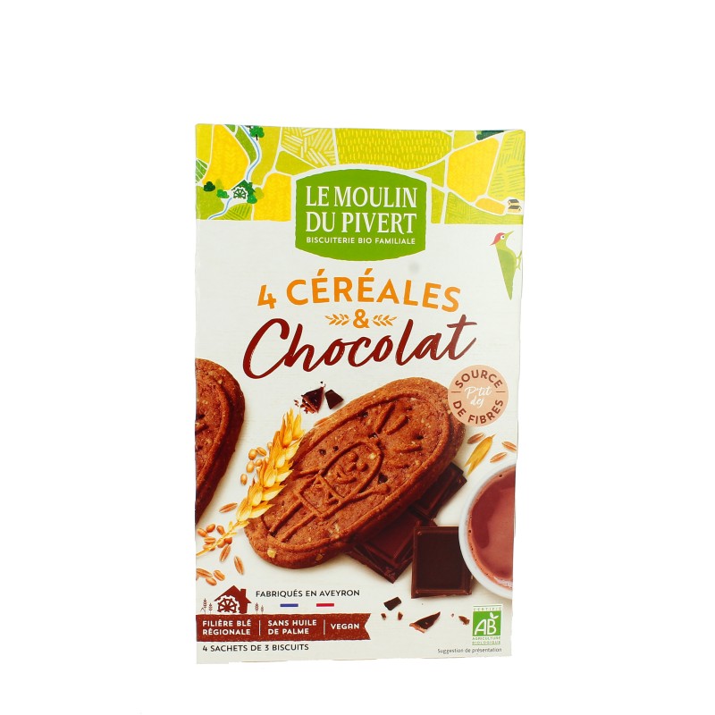 Biscuits P'tit Déj' Céréales et chocolat bio & vegan