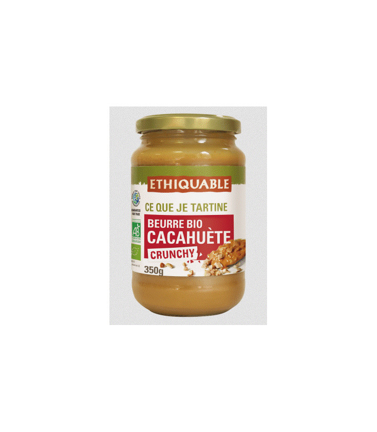 Beurre de cacahuètes bio crunchy équitable