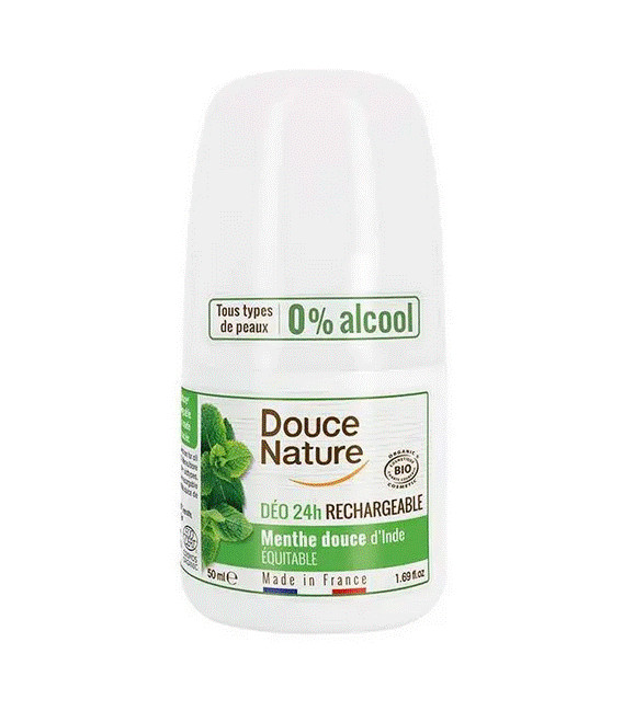 Déodorant rechargeable purifiant menthe douce bio et équitable