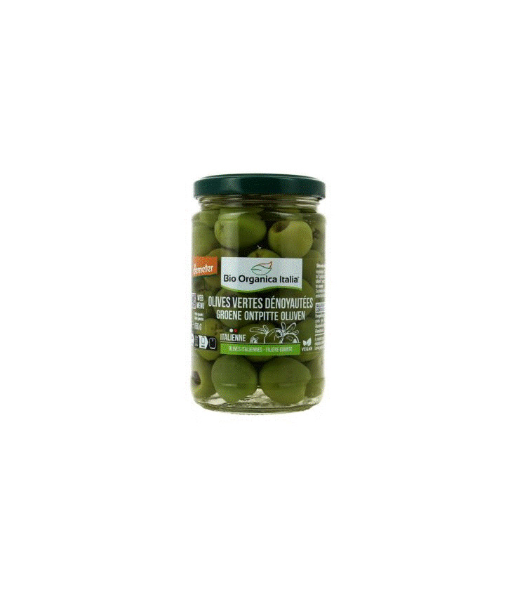Olives vertes dénoyautées Bio