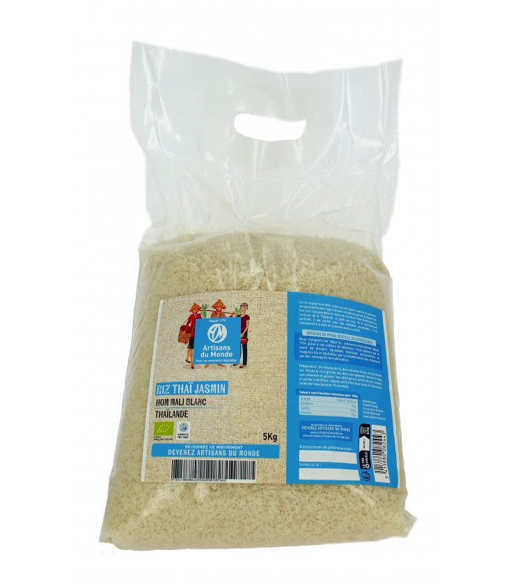 Riz Thaï Jasmin Blanc HOM MALI bio & équitable - 5 kg