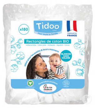 Maxi carrés bébé en coton BIO, Tidoo (x 50)
