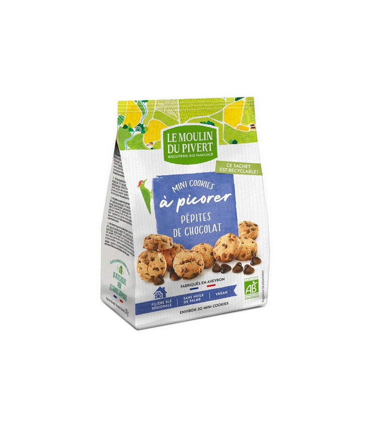 Mini Cookies Bio - Pépites de Chocolat bio & vegan