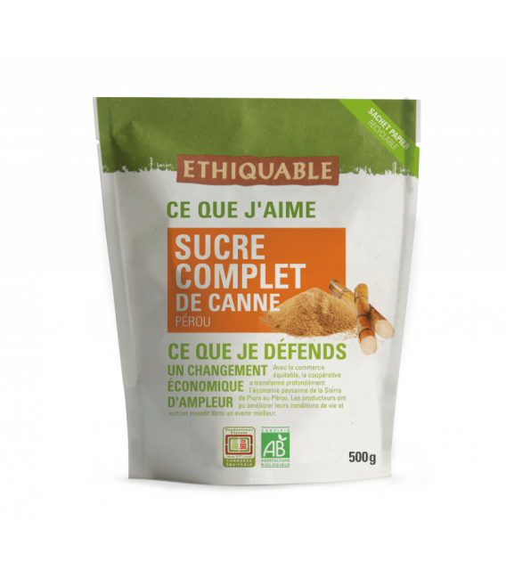 Sucre de canne complet bio & équitable