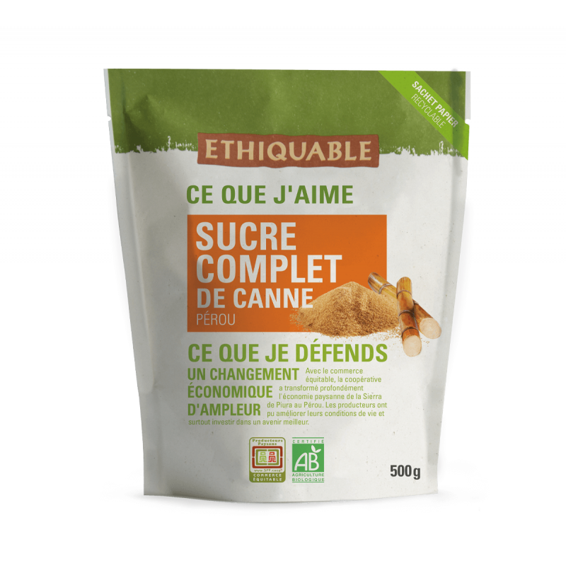 Sucre de canne complet bio & équitable