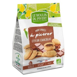 Mini Sables cœur Chocolat Bio Moulin du Pivert