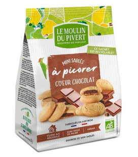 Mini Sables cœur Chocolat Bio Moulin du Pivert