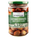Olives noires bio dénoyautées en saumure