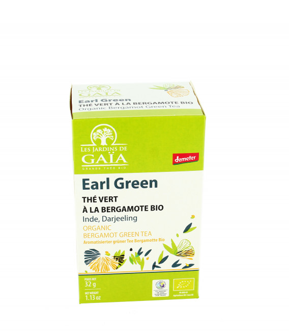 Earl Green - Thé vert à la Bergamote - Inde, Darjeeling bio & demeter & équitable