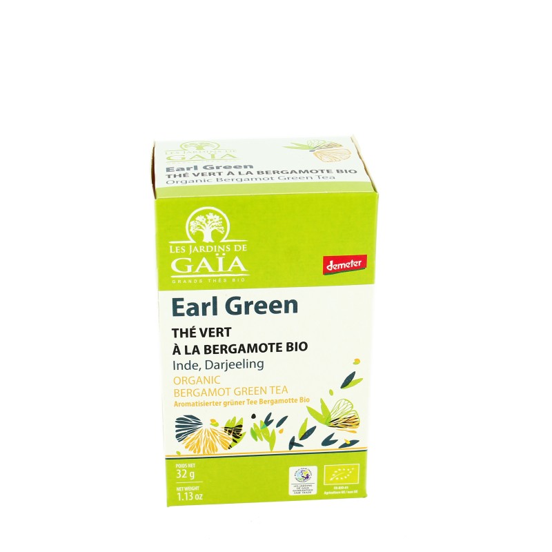 Earl Green - Thé vert à la Bergamote - Inde, Darjeeling bio & demeter & équitable