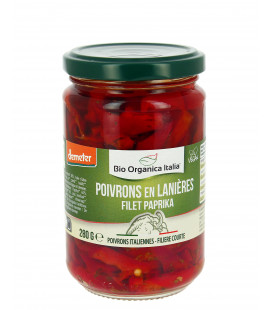 Poivrons en Lanières Demeter Bio et Vegan