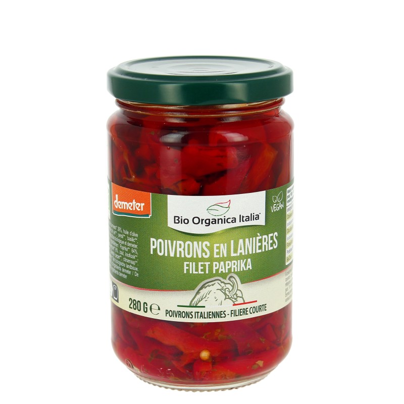 Poivrons bio grillés à l'huile