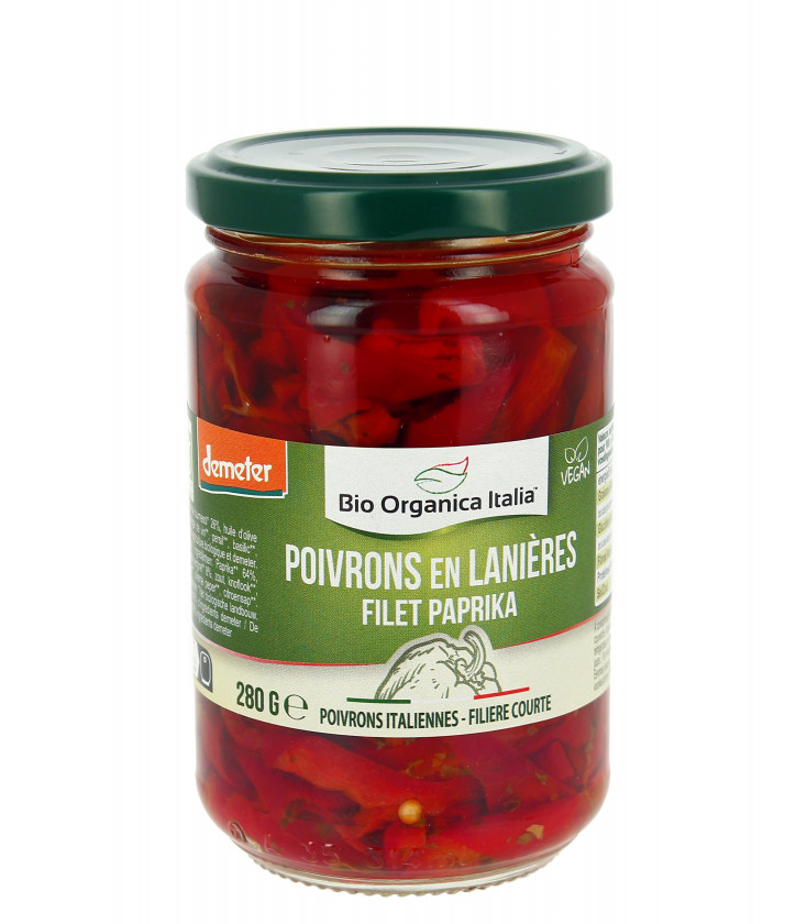 Poivrons bio grillés à l'huile