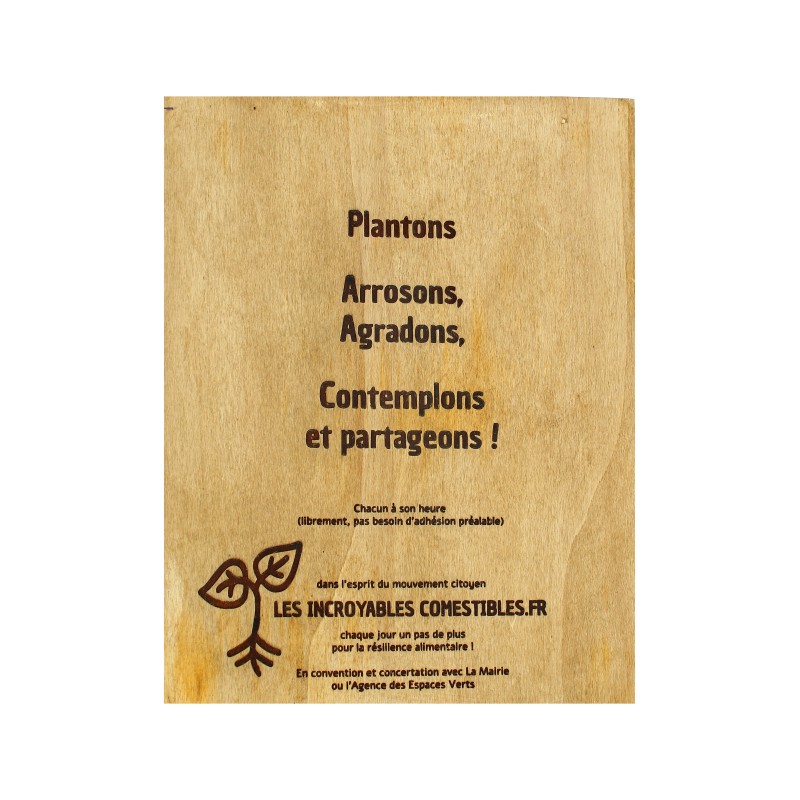 Planche Annonce Incroyable Commestible