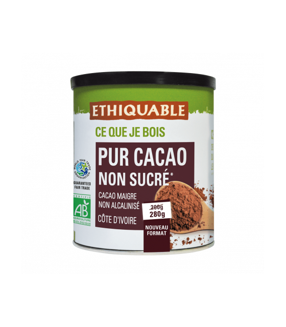 Pur Cacao en poudre non sucré bio & équitable