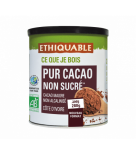 Pur Cacao en poudre non sucré bio & équitable