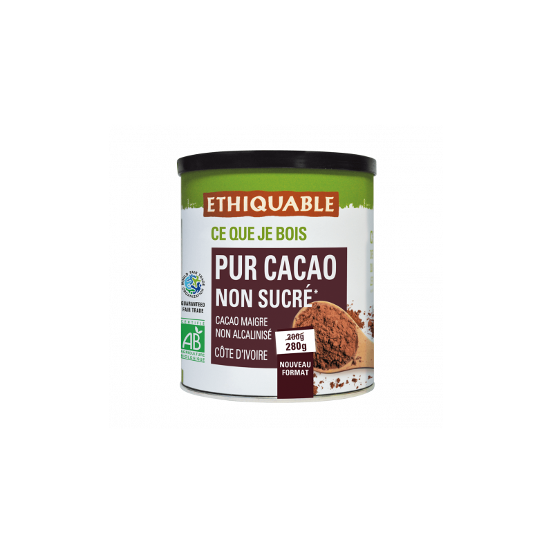 Pur Cacao en poudre non sucré bio & équitable