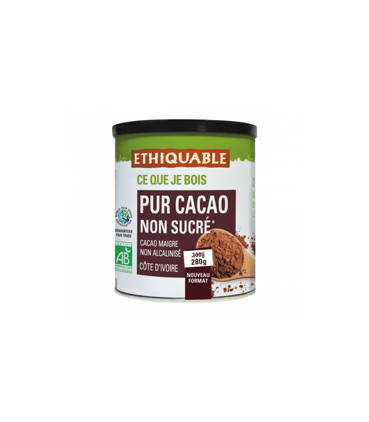 Pur Cacao en poudre non sucré bio & équitable