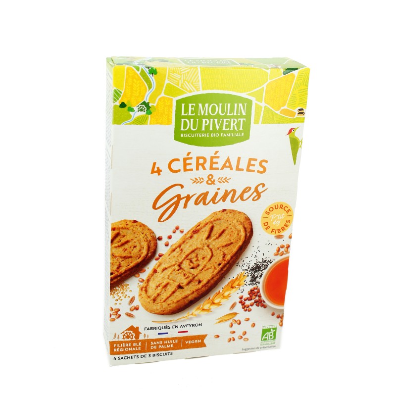 Biscuits P'tit Déj' Multicéréales et Graines bio & vegan