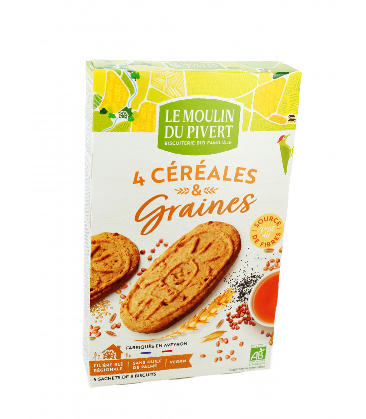 Biscuits 4 Céréales et Graines bio & vegan