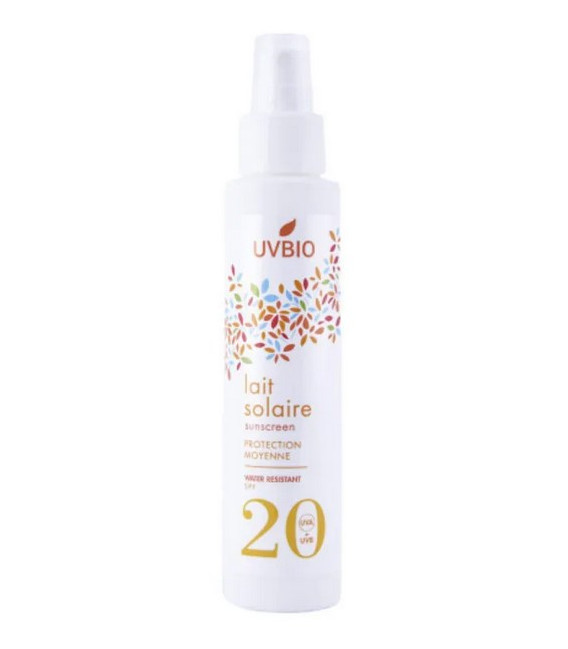 Lait solaire bio indice 20