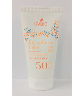 Lait solaire BEBE SPF 50 UVBIO bio et vegan - 50 mL