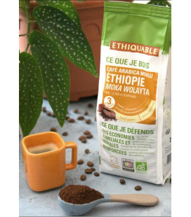 Café Éthiopie Moka Wolayta MOULU bio & équitable