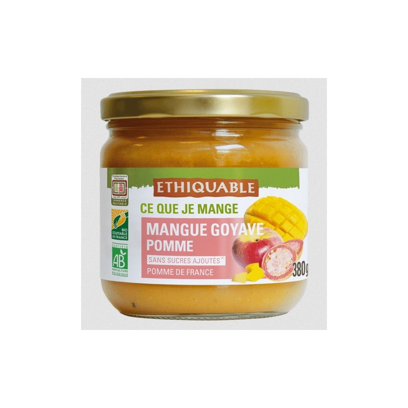 Purée Mangue Goyave Pomme bio et éthiquable