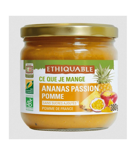 Purée Ananas Passion Pomme bio et éthiquable