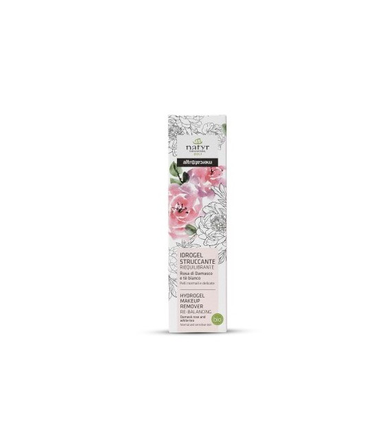 Hydrogel démaquillant rééquilibrant à la Rose de Damas et Thé Blanc Bio
