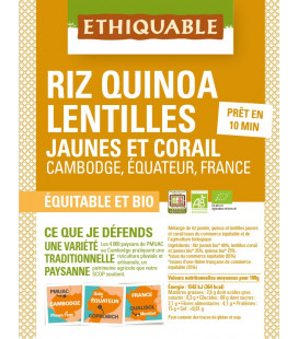 Riz Quinoa lentilles bio & équitable VRAC RHD 5 kg