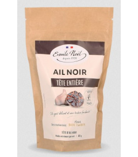 Tête entière et gousses d'ail noir Bio en sachet