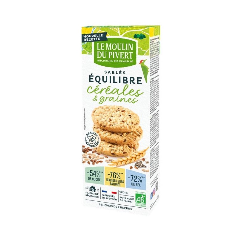 PROMO - Biscuits bio Equi'libre Céréales et Graines Bio & Vegan