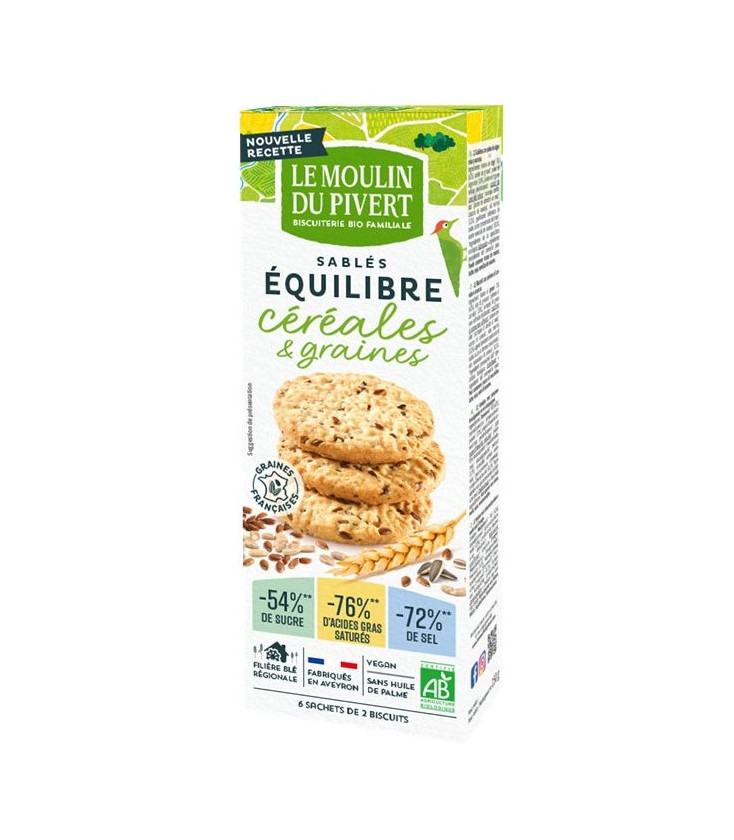 PROMO - Biscuits bio Equi'libre Céréales et Graines Bio & Vegan