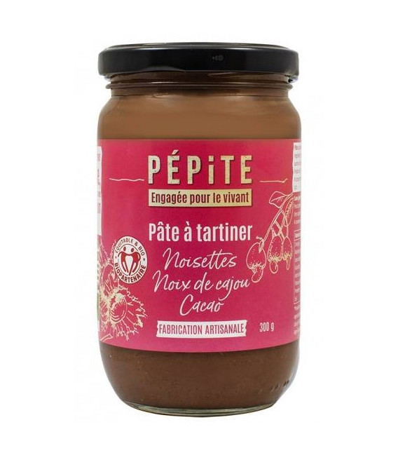 Pâte à tartiner - 75% de noisettes et de noix de cajou bio & équitable