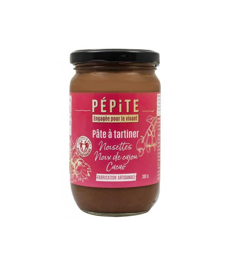 Pâte à tartiner - 75% de noisettes et de noix de cajou bio & équitable