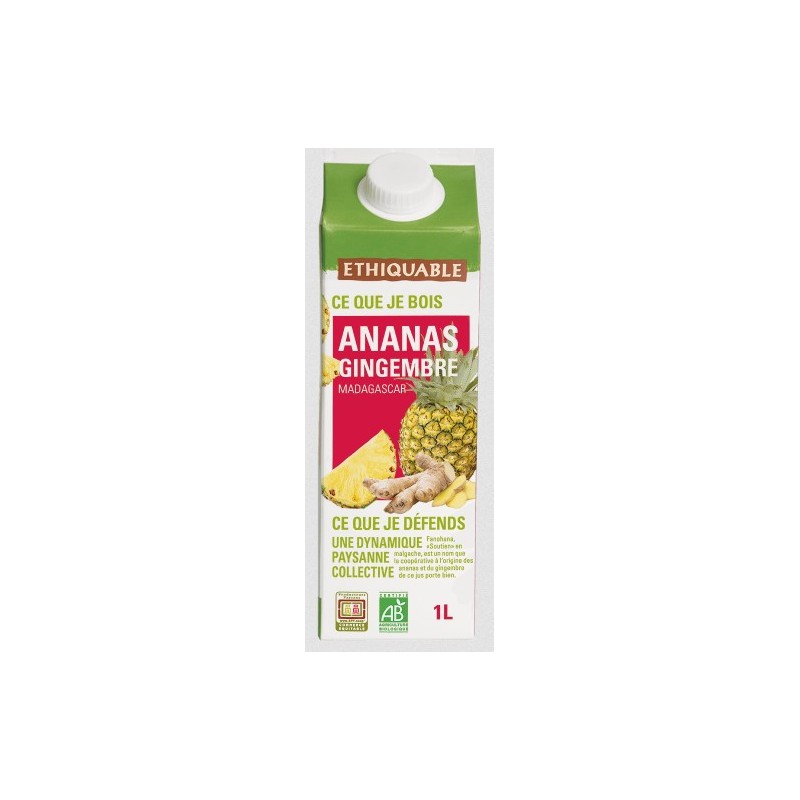 Jus d'ananas bio & équitable