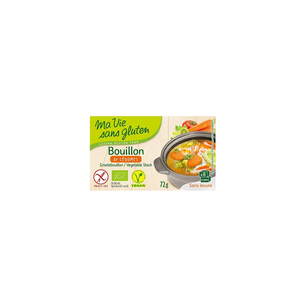 Bouillon Legumes Sans Sel 72G Bio 