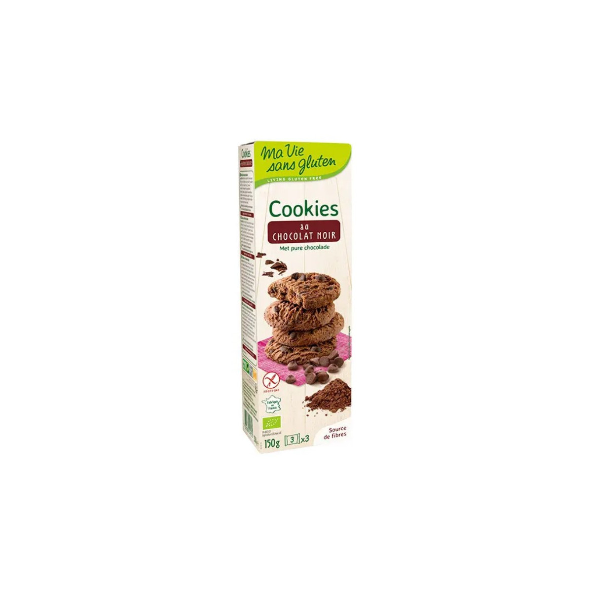 Cookies bio au chocolat noir bio & sans gluten - 150 g